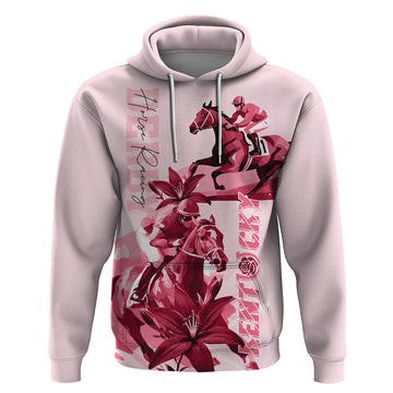 Kentucky Hoodie Horse Racing Lily Stargazer Pink Version LT01