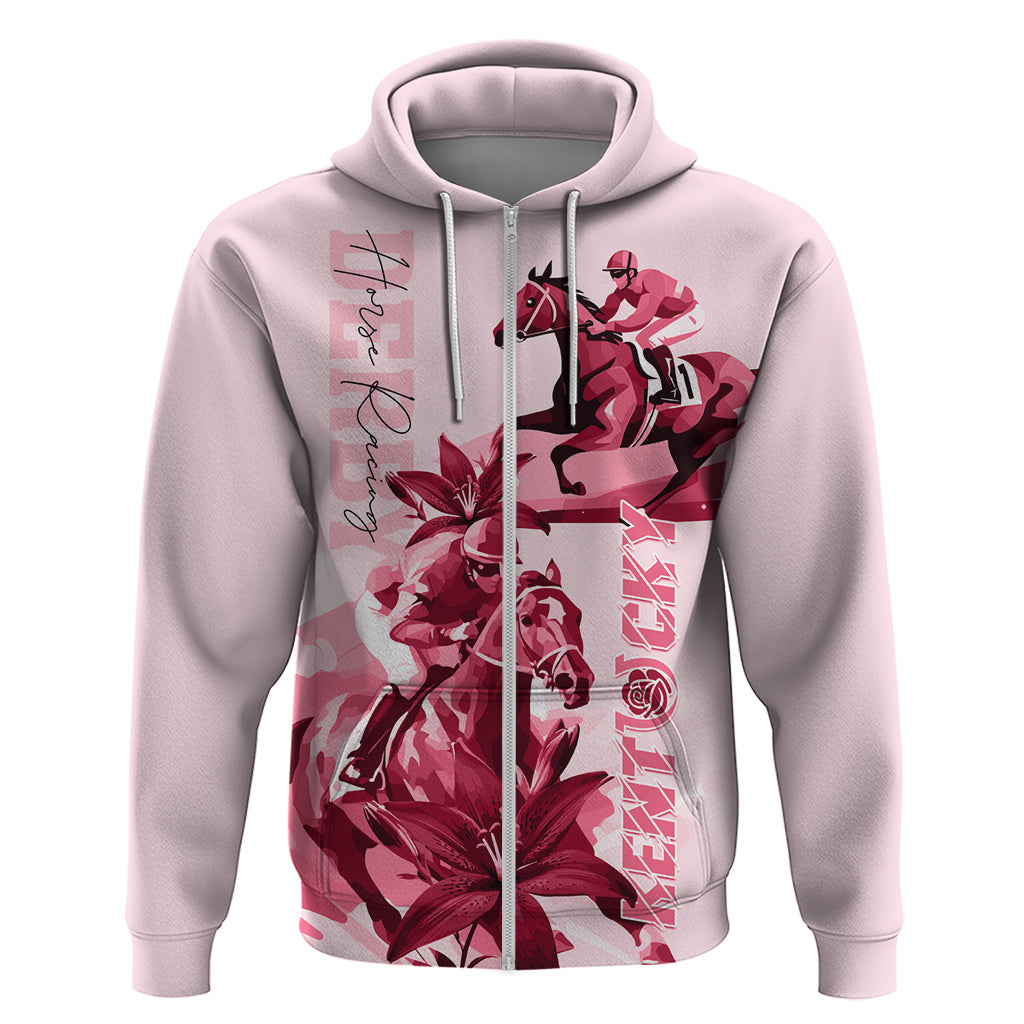 Kentucky Hoodie Horse Racing Lily Stargazer Pink Version LT01