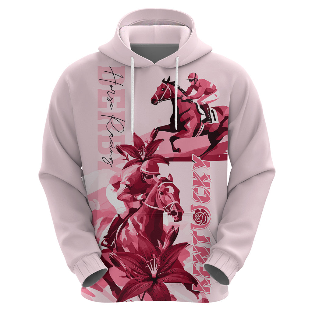 Kentucky Hoodie Horse Racing Lily Stargazer Pink Version LT01