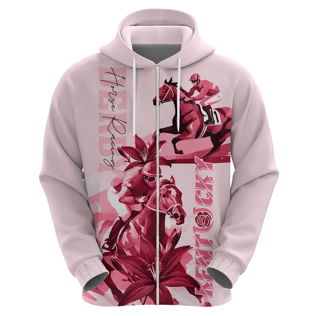 Kentucky Hoodie Horse Racing Lily Stargazer Pink Version LT01