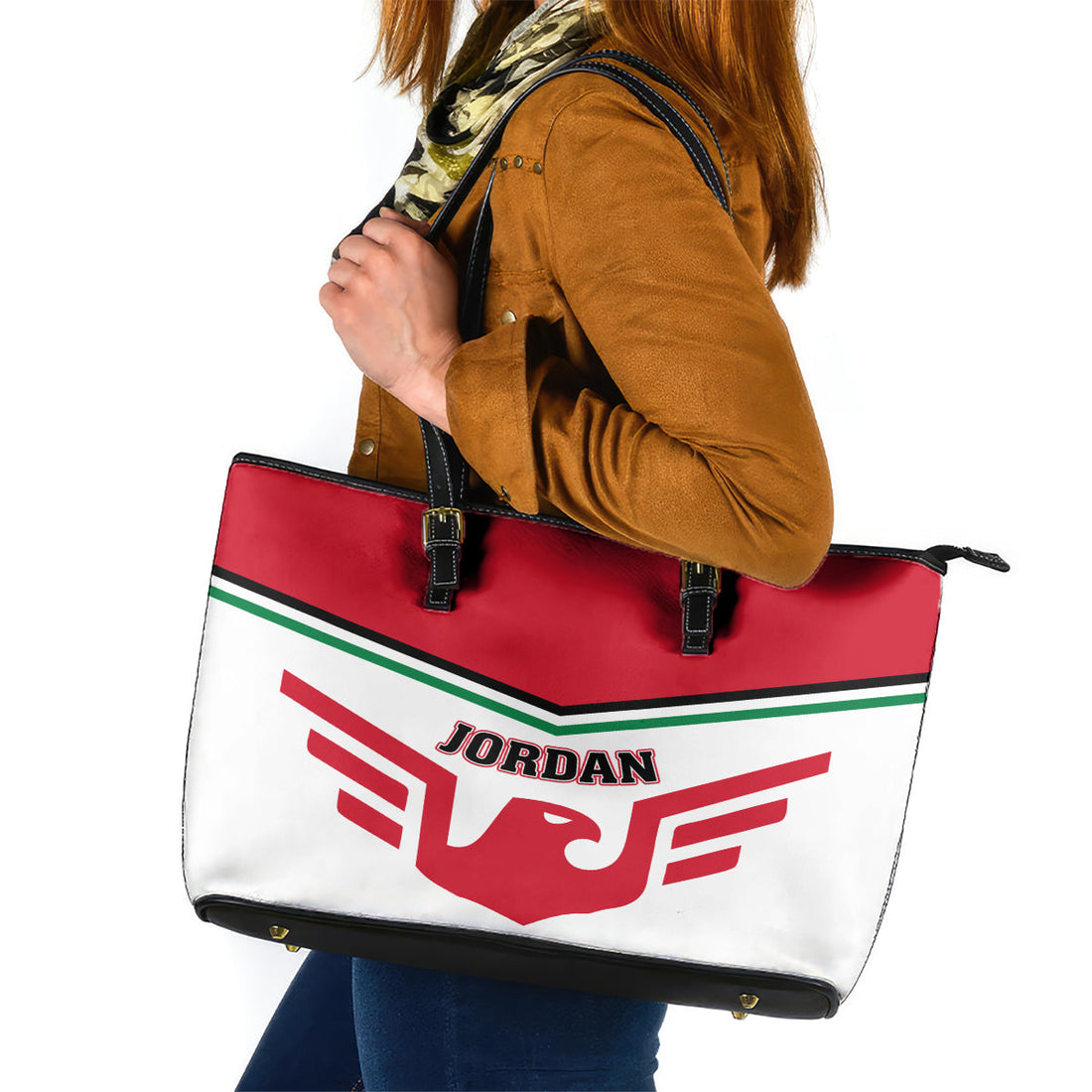 Jordan Football Leather Tote Bag The Chivalrous Go Champion LT01