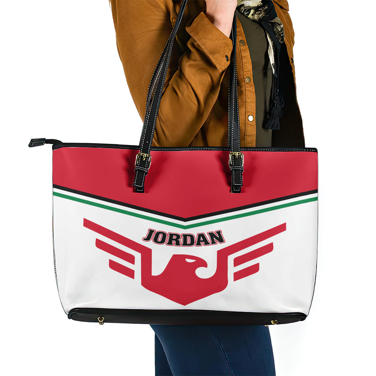 Jordan Football Leather Tote Bag The Chivalrous Go Champion LT01
