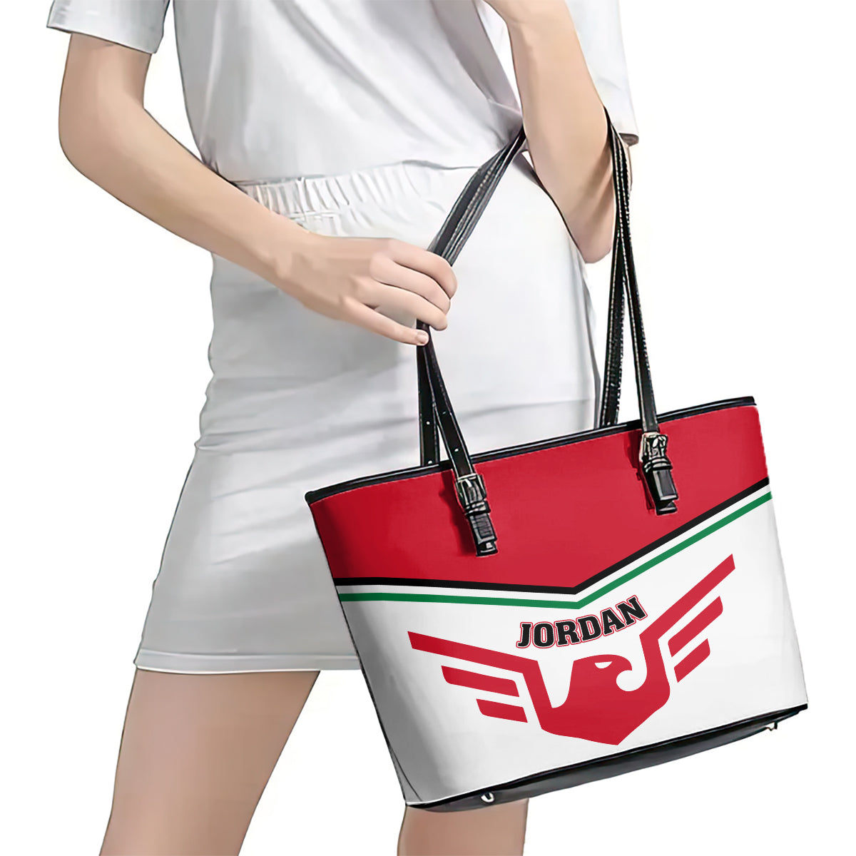 Jordan Football Leather Tote Bag The Chivalrous Go Champion LT01