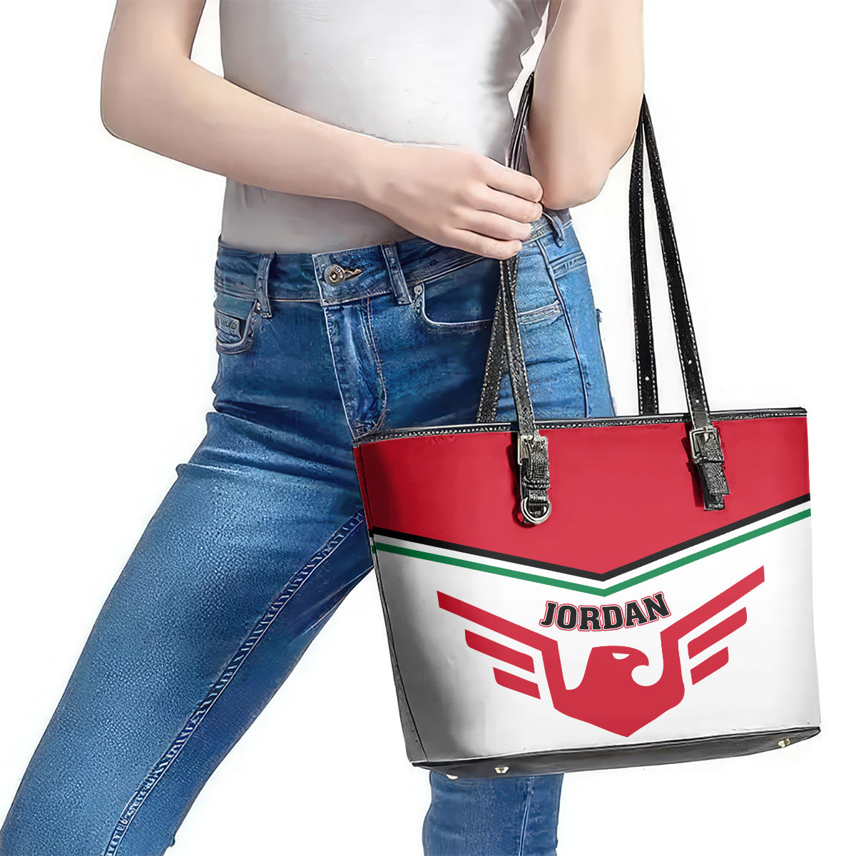 Jordan Football Leather Tote Bag The Chivalrous Go Champion LT01