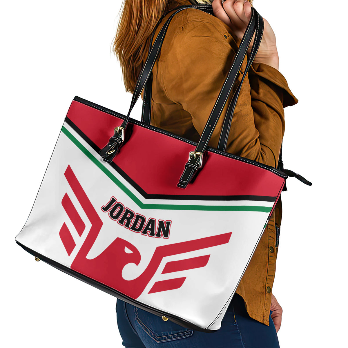Jordan Football Leather Tote Bag The Chivalrous Go Champion LT01