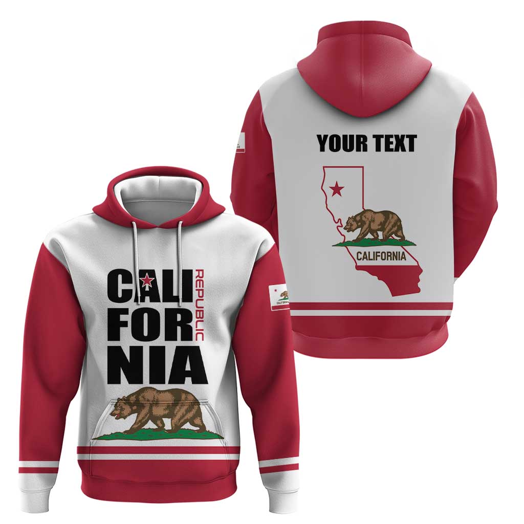 Personalized California Republic Hoodie Red Star The Bear Flag LT01