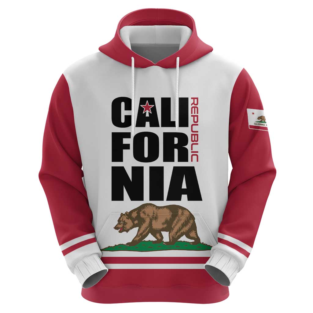 Personalized California Republic Hoodie Red Star The Bear Flag LT01