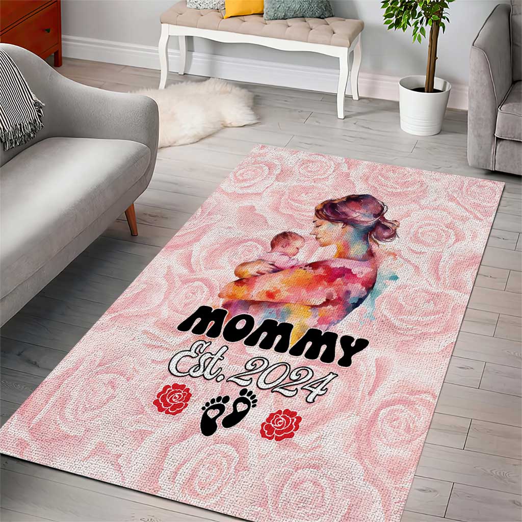 Happy Mother Day Area Rug Mommy Est 2024 LT01