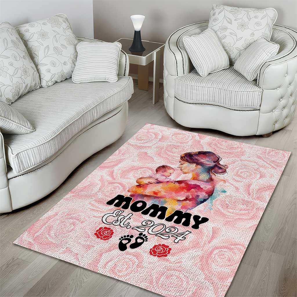 Happy Mother Day Area Rug Mommy Est 2024 LT01