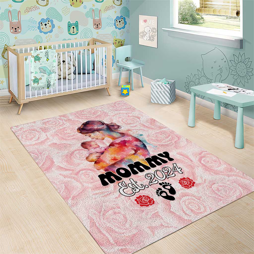 Happy Mother Day Area Rug Mommy Est 2024 LT01