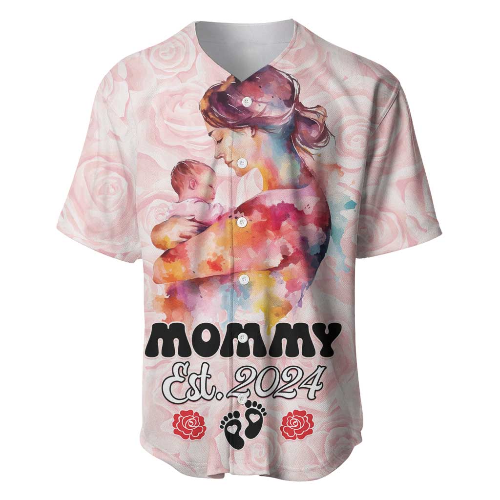 Happy Mother Day Baseball Jersey Mommy Est 2024 LT01