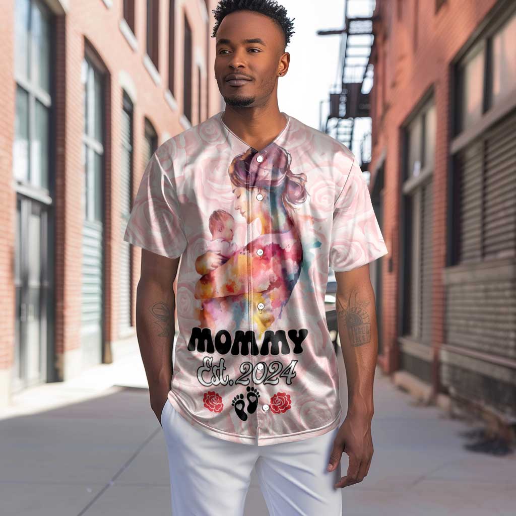 Happy Mother Day Baseball Jersey Mommy Est 2024 LT01
