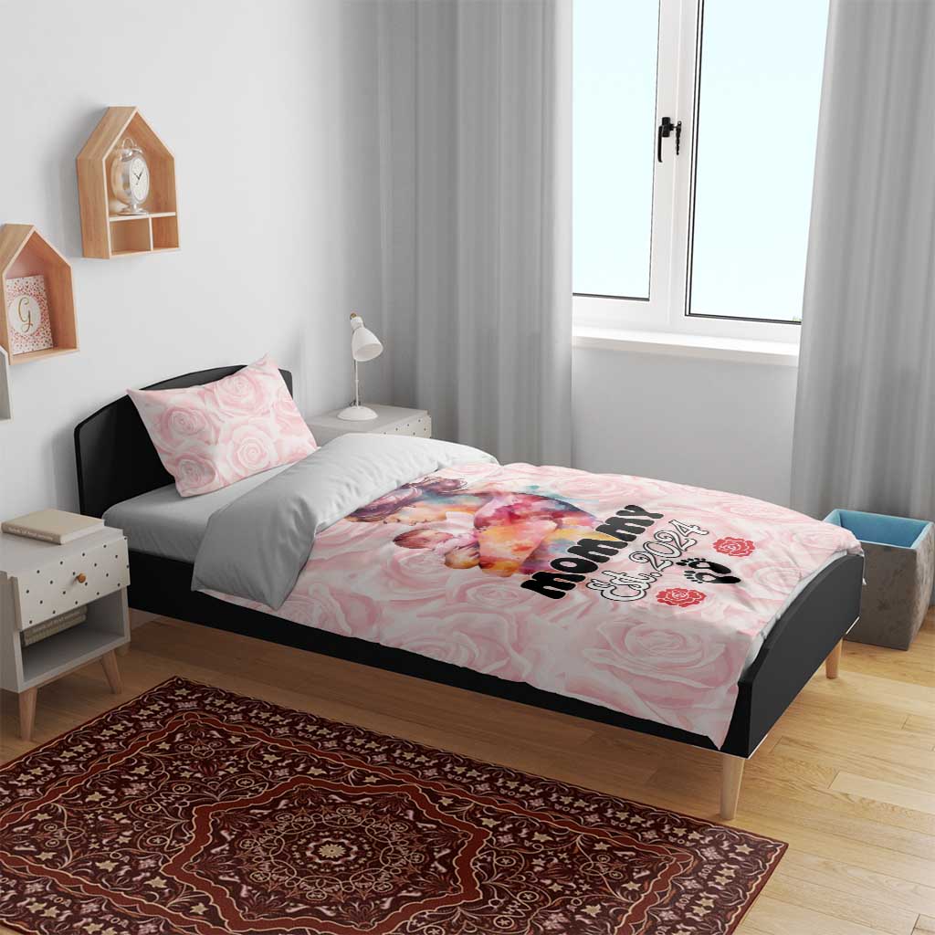 Happy Mother Day Bedding Set Mommy Est 2024 LT01