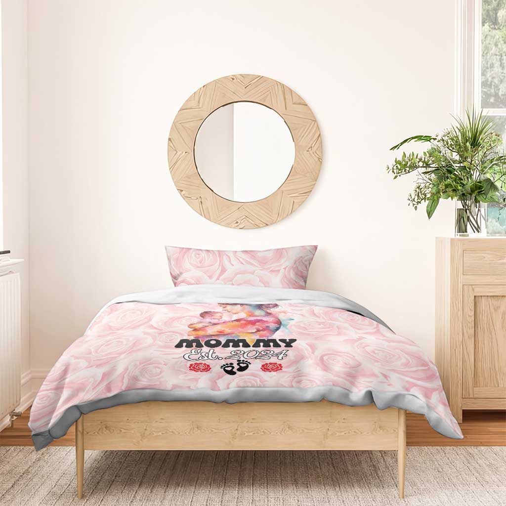 Happy Mother Day Bedding Set Mommy Est 2024 LT01