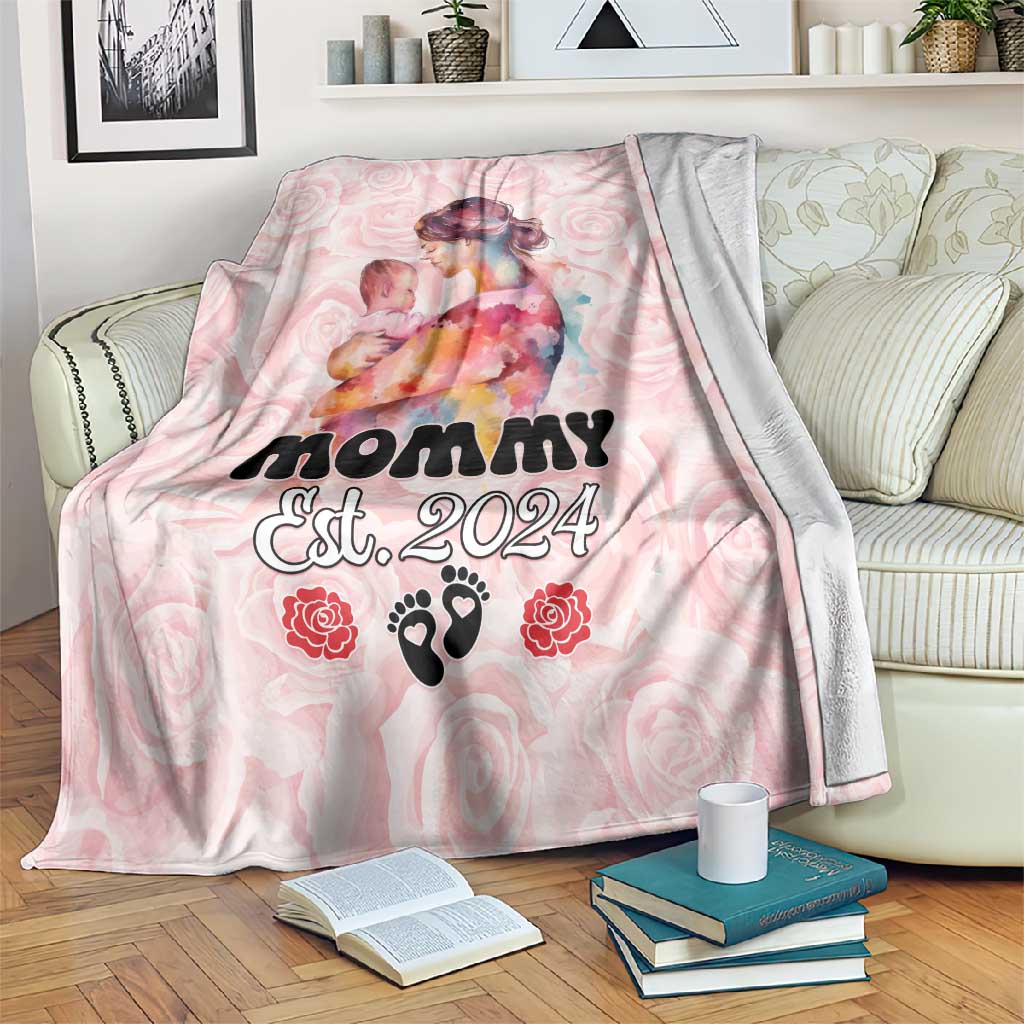 Happy Mother Day Blanket Mommy Est 2024 LT01