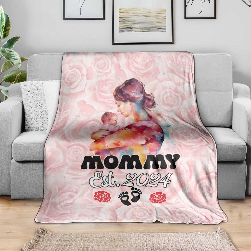 Happy Mother Day Blanket Mommy Est 2024 LT01