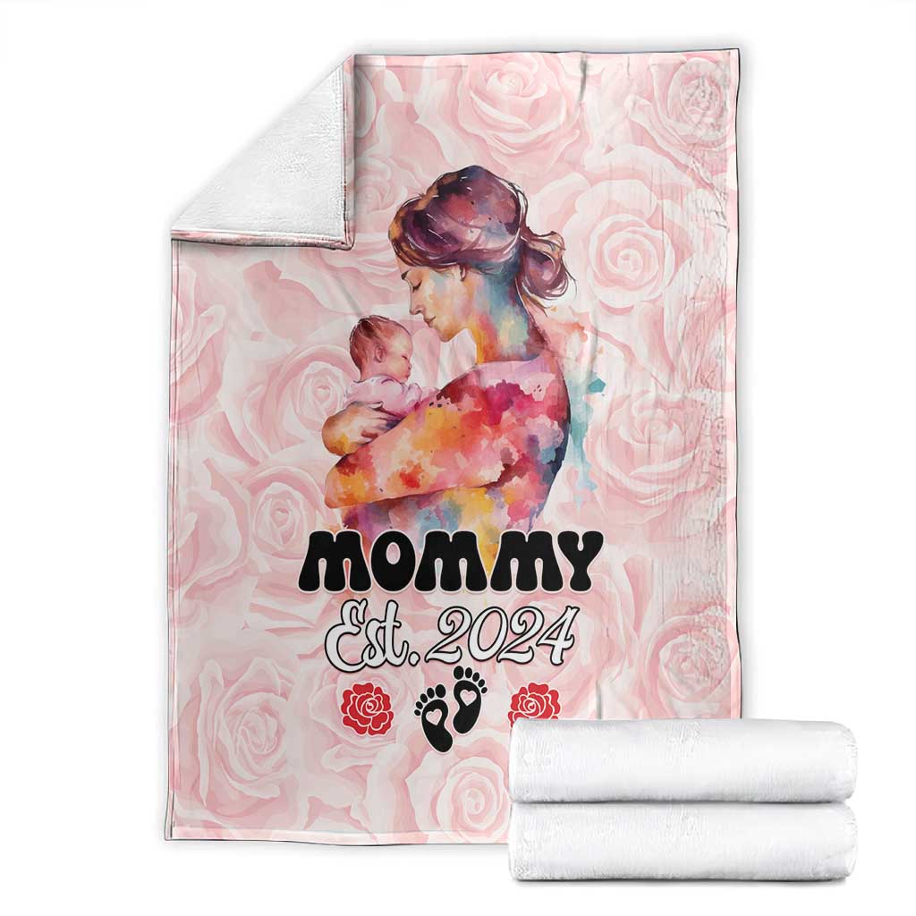 Happy Mother Day Blanket Mommy Est 2024 LT01