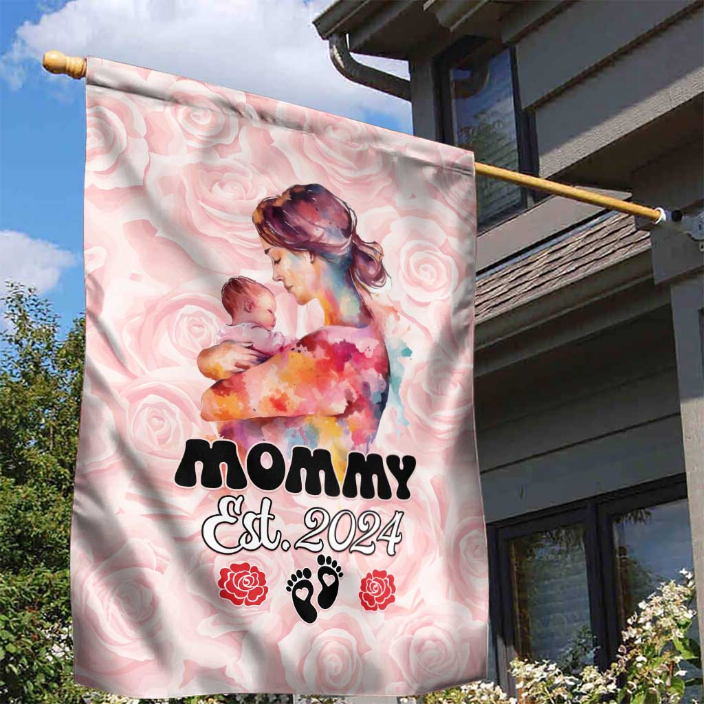 Happy Mother Day Garden Flag Mommy Est 2024 LT01