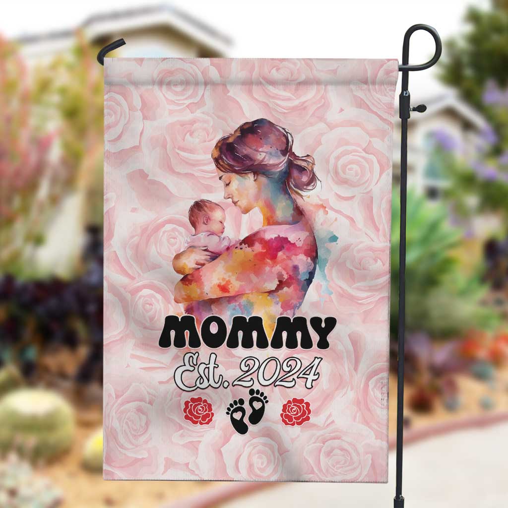 Happy Mother Day Garden Flag Mommy Est 2024 LT01