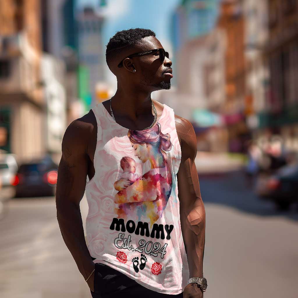 Happy Mother Day Men Tank Top Mommy Est 2024 LT01
