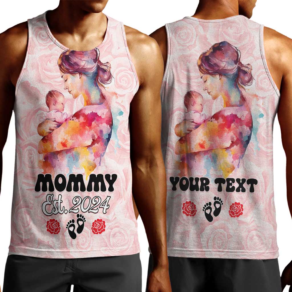Happy Mother Day Men Tank Top Mommy Est 2024 LT01