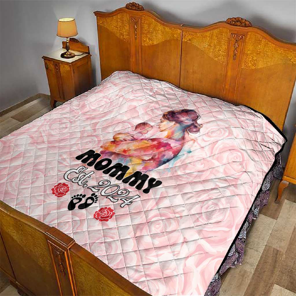 Happy Mother Day Quilt Mommy Est 2024 LT01