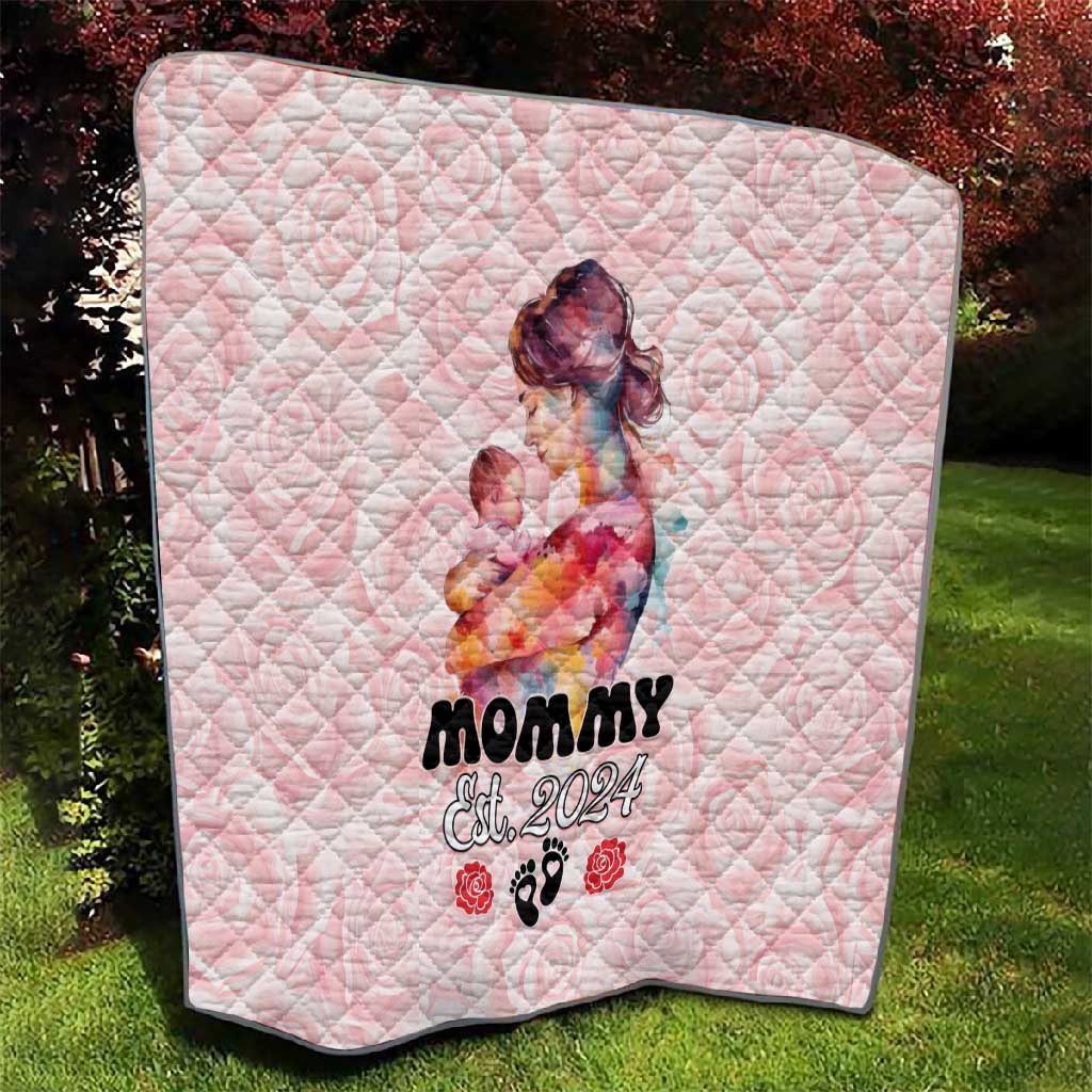 Happy Mother Day Quilt Mommy Est 2024 LT01