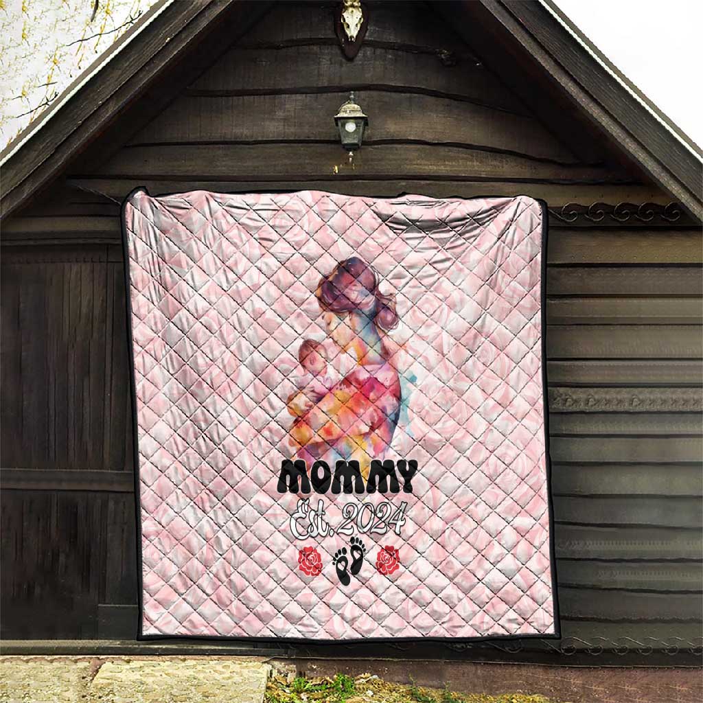 Happy Mother Day Quilt Mommy Est 2024 LT01