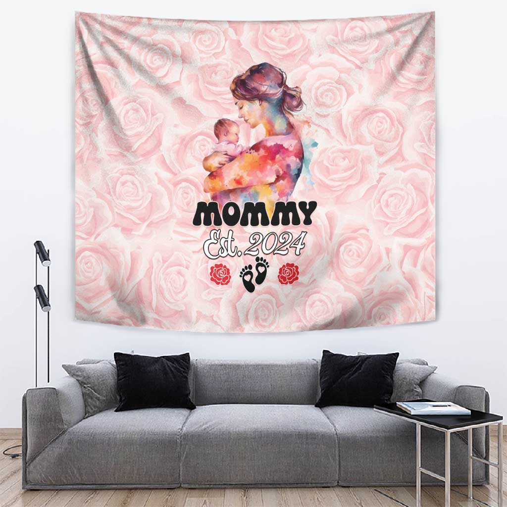 Happy Mother Day Tapestry Mommy Est 2024 LT01
