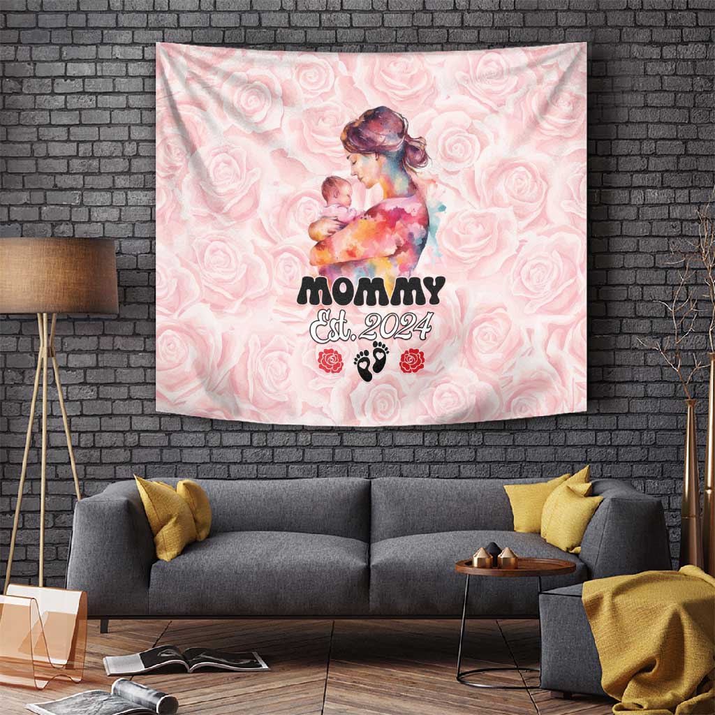 Happy Mother Day Tapestry Mommy Est 2024 LT01