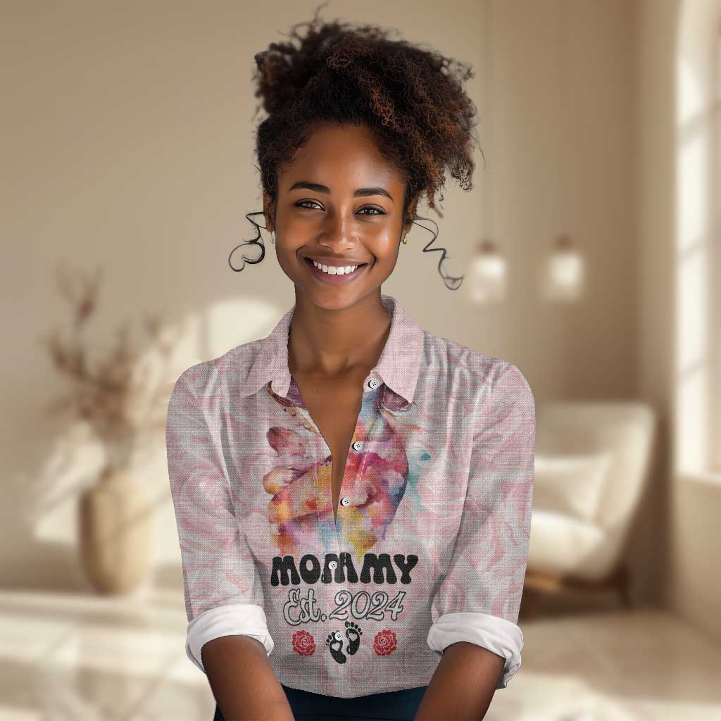 Happy Mother Day Women Casual Shirt Mommy Est 2024 LT01