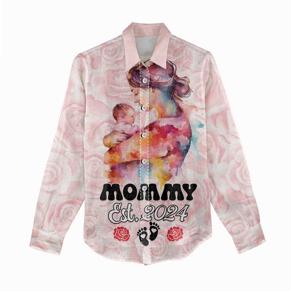 Happy Mother Day Women Casual Shirt Mommy Est 2024 LT01