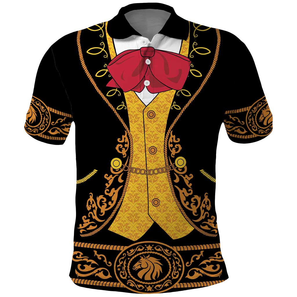 Mexican Mariachi Charro Suit Stylized Polo Shirt Cinco de Mayo Fiesta LT01