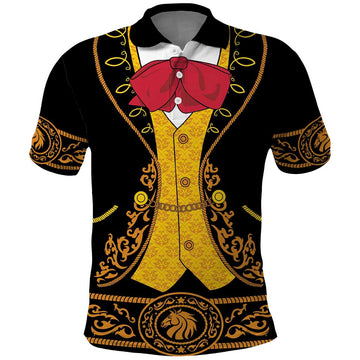 Mexican Mariachi Charro Suit Stylized Polo Shirt Cinco de Mayo Fiesta LT01
