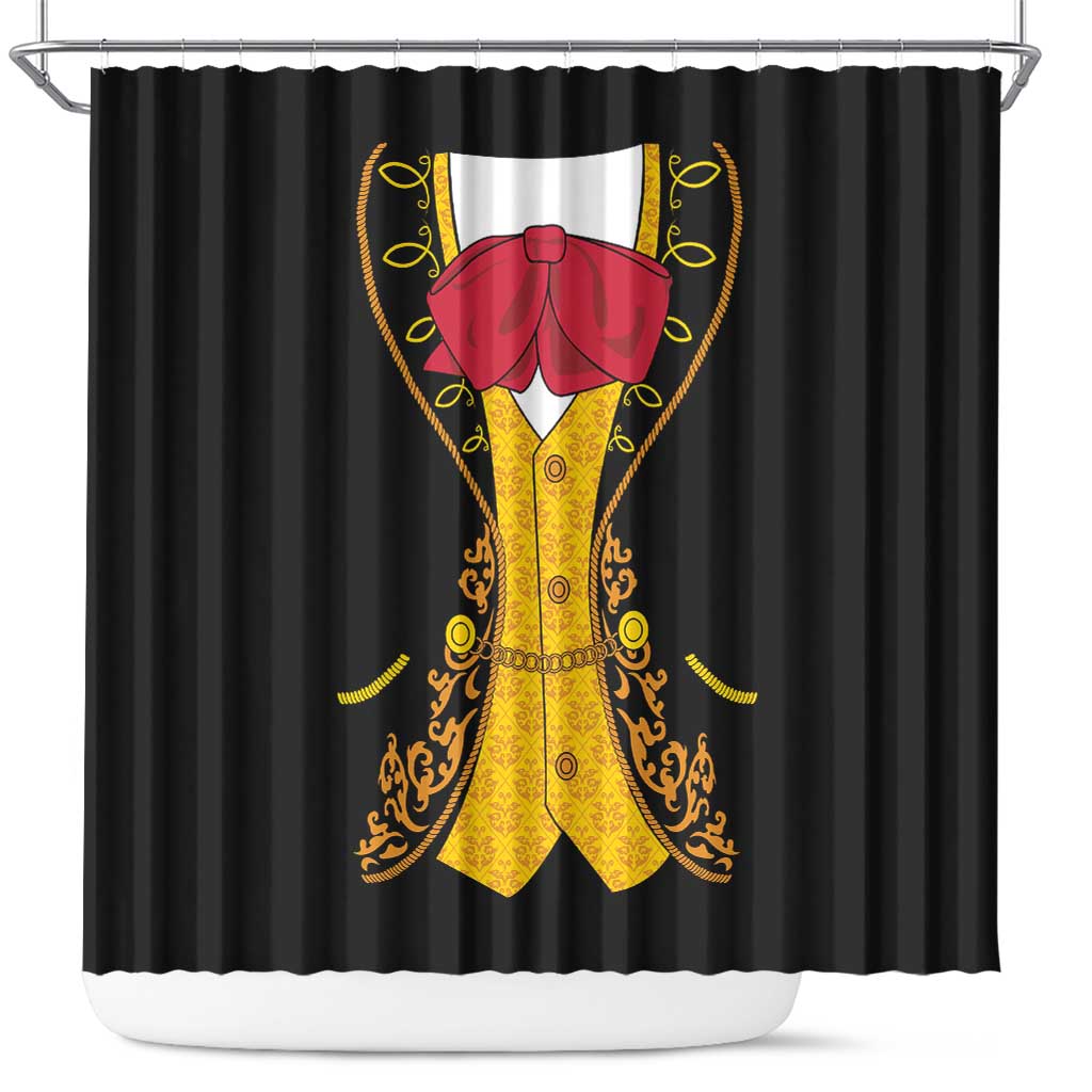 Mexican Mariachi Charro Suit Stylized Shower Curtain Cinco de Mayo Fiesta LT01
