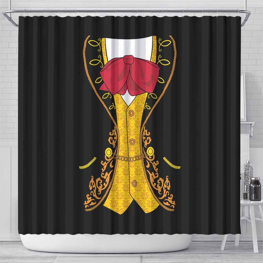 Mexican Mariachi Charro Suit Stylized Shower Curtain Cinco de Mayo Fiesta LT01