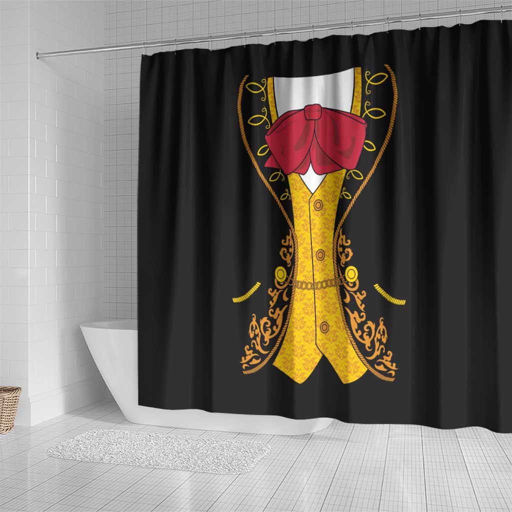 Mexican Mariachi Charro Suit Stylized Shower Curtain Cinco de Mayo Fiesta LT01