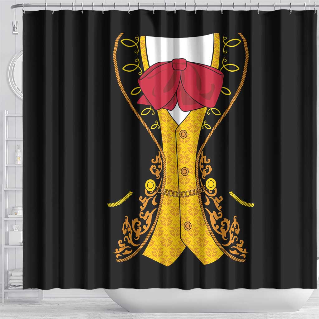 Mexican Mariachi Charro Suit Stylized Shower Curtain Cinco de Mayo Fiesta LT01