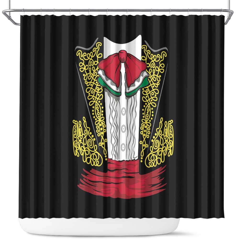 Mexican Charro Suit Stylized Shower Curtain Cinco de Mayo Costume LT01