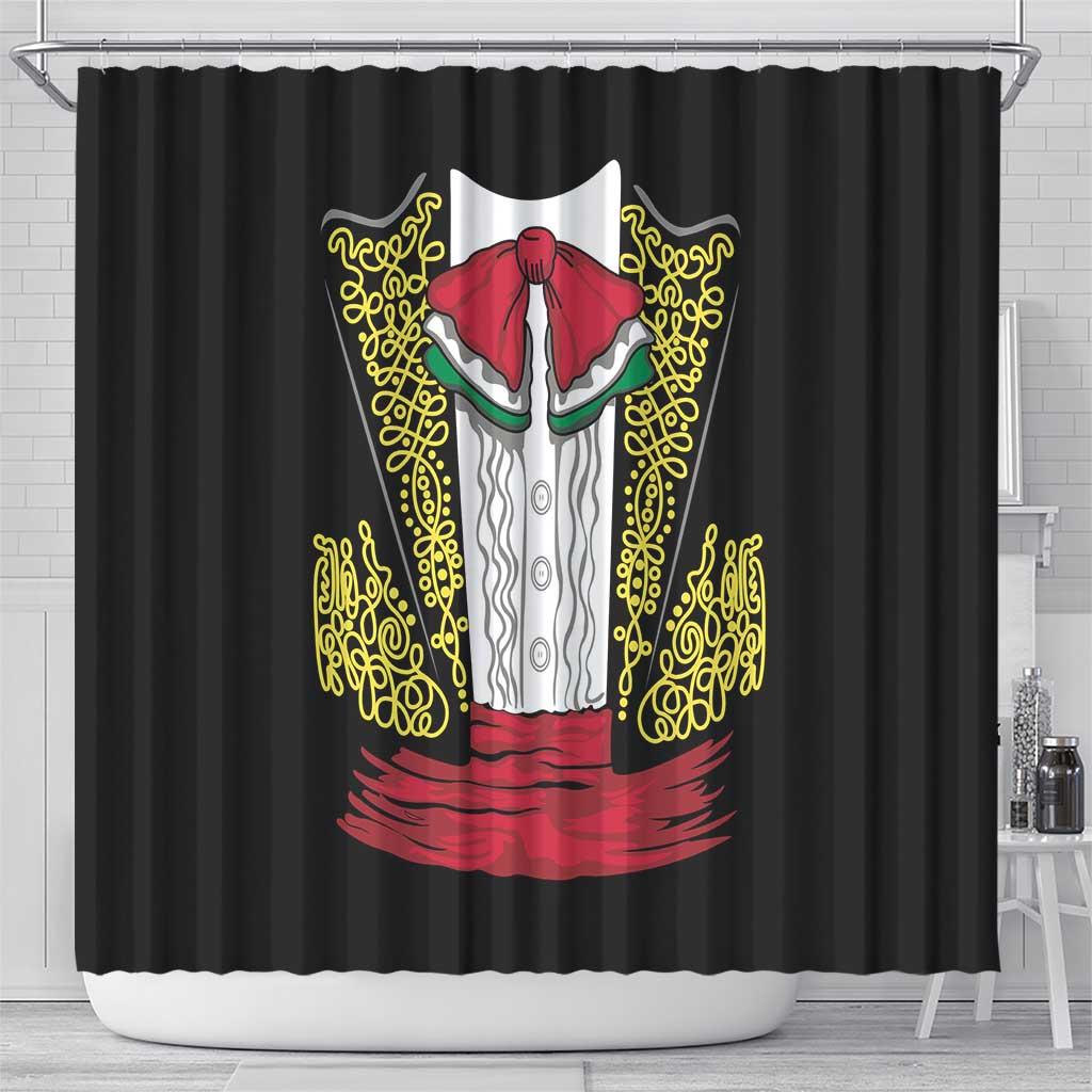 Mexican Charro Suit Stylized Shower Curtain Cinco de Mayo Costume LT01