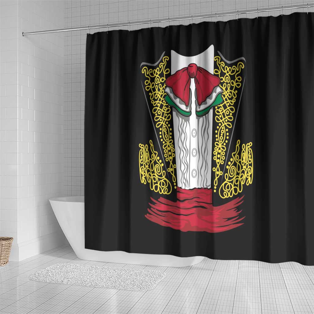 Mexican Charro Suit Stylized Shower Curtain Cinco de Mayo Costume LT01