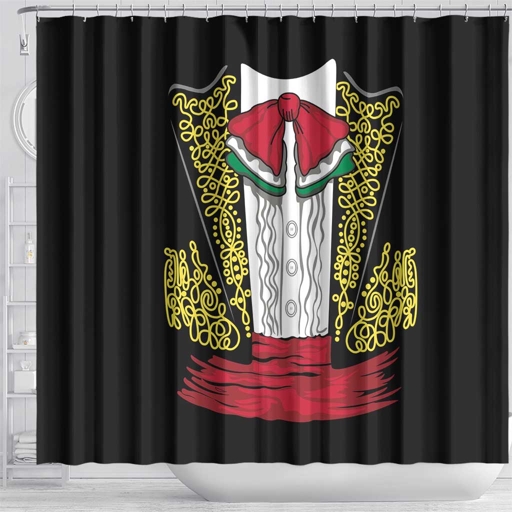 Mexican Charro Suit Stylized Shower Curtain Cinco de Mayo Costume LT01