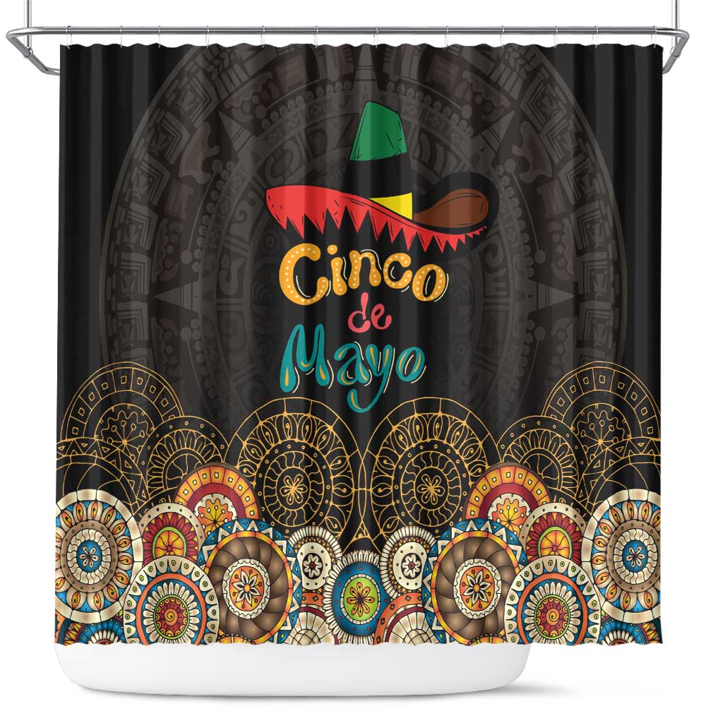 Mexico Cinco de Mayo Fiesta Shower Curtain Traditional Sombrero Hat LT01