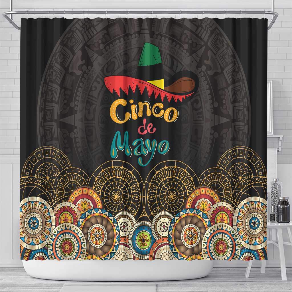 Mexico Cinco de Mayo Fiesta Shower Curtain Traditional Sombrero Hat LT01