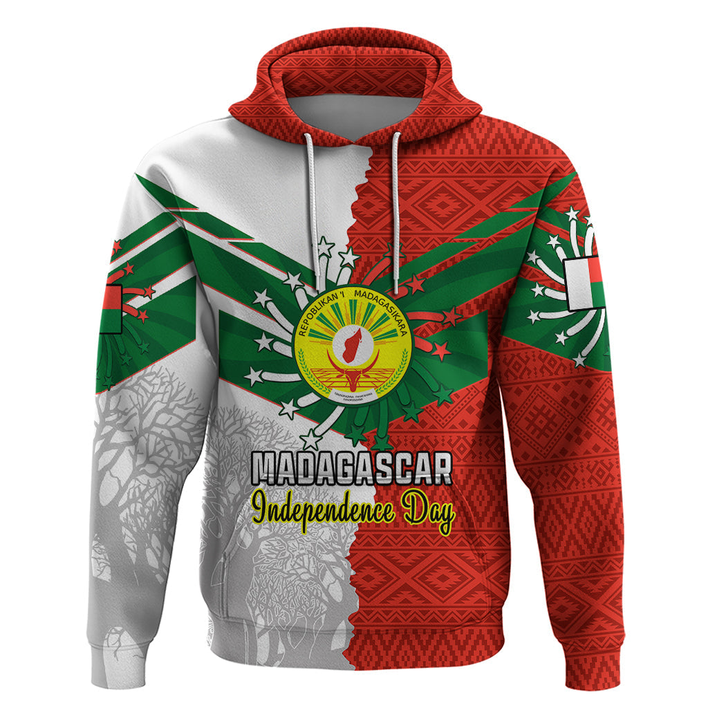 26 June Madagascar Independence Day Hoodie Baobab Mix African Pattern LT01