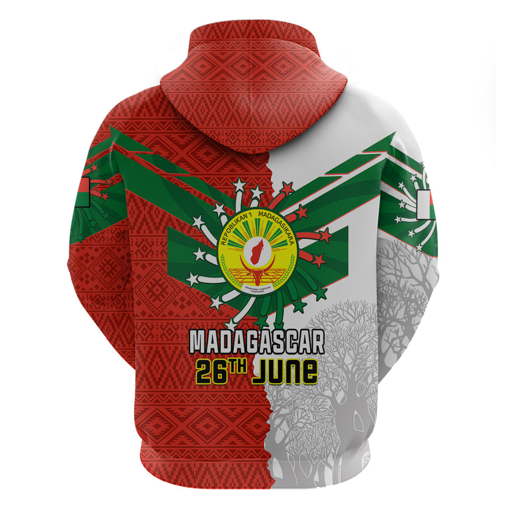 26 June Madagascar Independence Day Hoodie Baobab Mix African Pattern LT01