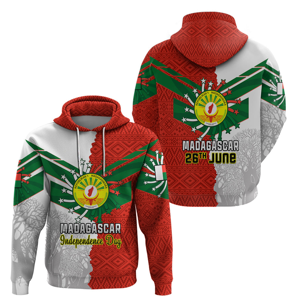26 June Madagascar Independence Day Hoodie Baobab Mix African Pattern LT01