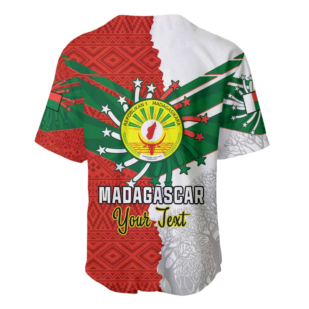 Personalized Madagascar Independence Day Baseball Jersey - 26 June, Baobab Mix African Pattern LT01