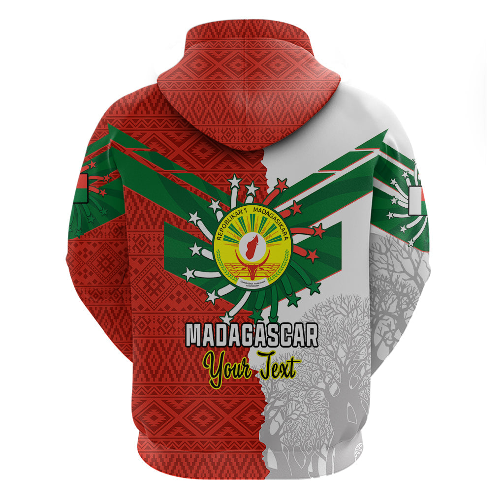 Personalised 26 June Madagascar Independence Day Hoodie Baobab Mix African Pattern LT01