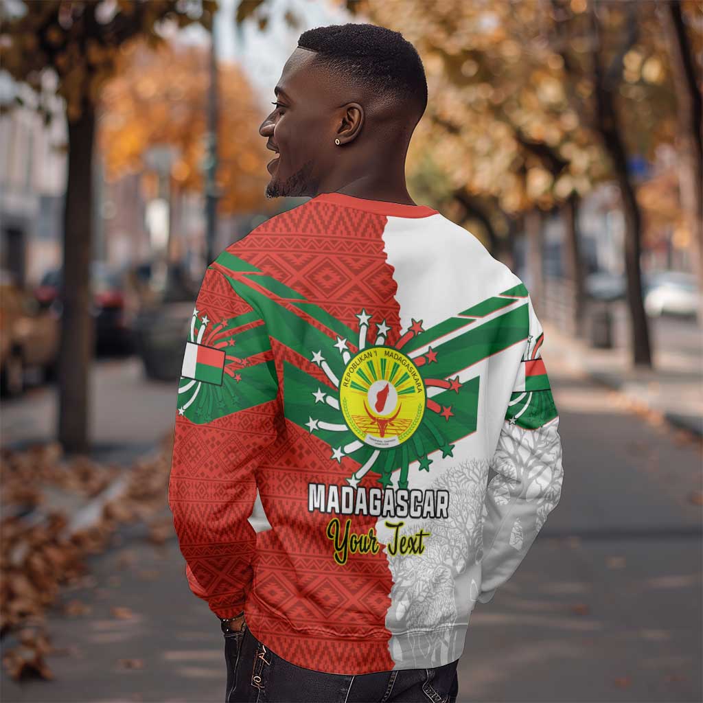 Personalized Madagascar Independence Day Sweatshirt - 26 June, Baobab Mix African Pattern LT01